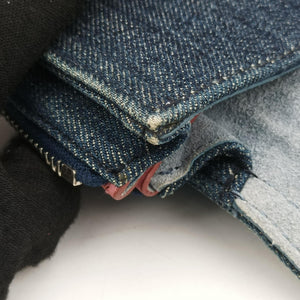 Pre-owned Prada Etiquette Blue Denim x Leather  shoulderbag | stylenewstar