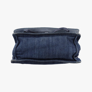 Pre-owned Prada Etiquette Blue Denim x Leather  shoulderbag | stylenewstar