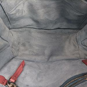 Pre-owned Prada Etiquette Blue Denim x Leather  shoulderbag | stylenewstar