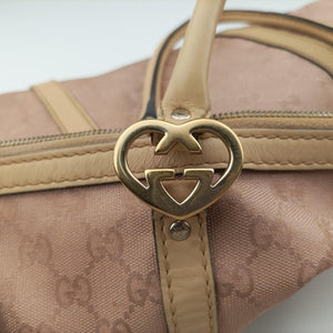 Secondhand Gucci Lovely Pink Canvas×Leather 257068 shoulderbag | stylenewstar