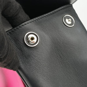Pre-owned Christian Dior Be Dior Black × Rose Red Leather  shoulderbag | stylenewstar