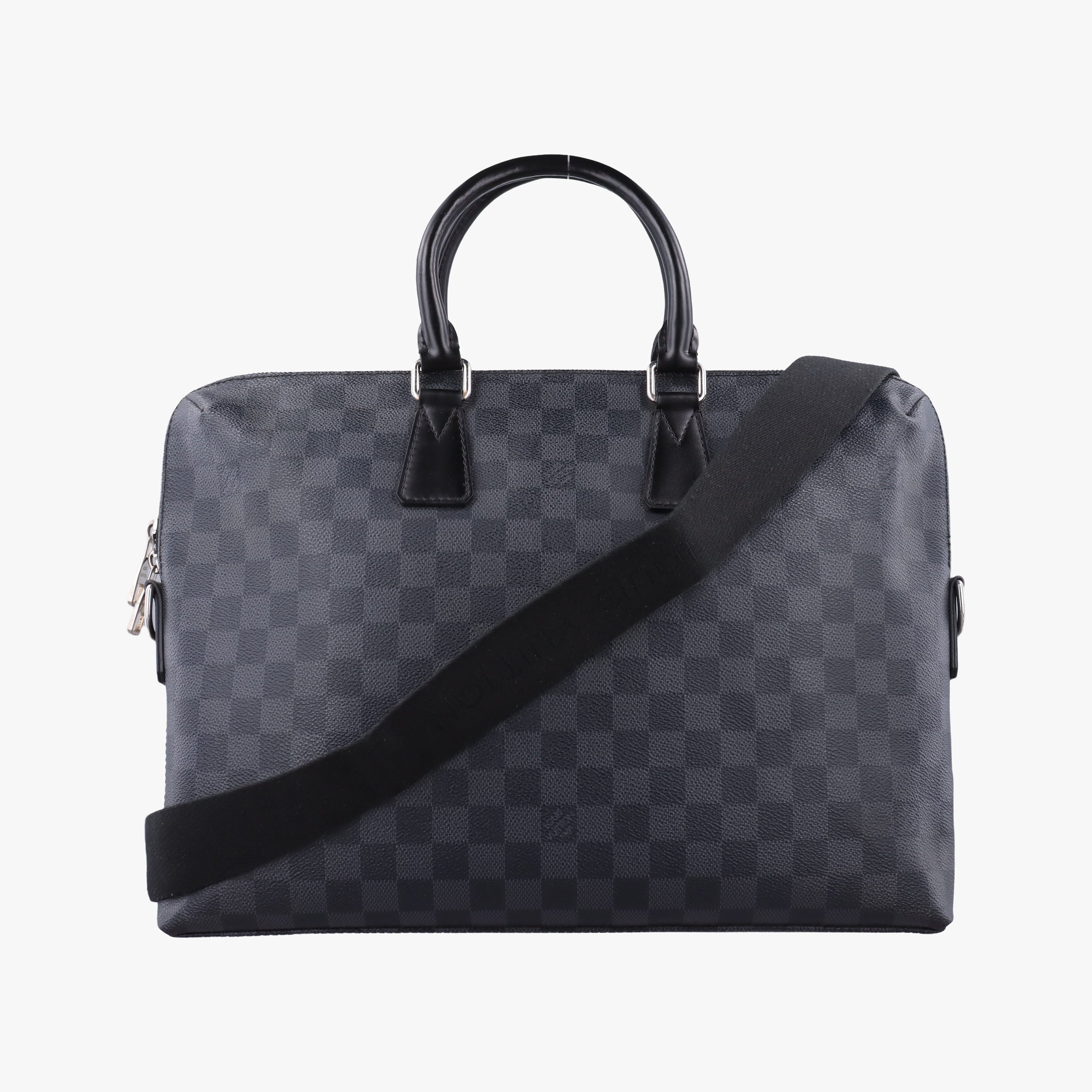 Pre-owned Louis Vuitton Porte Documents Jour Noir Damier Graphite N48224 shoulderbag | stylenewstar