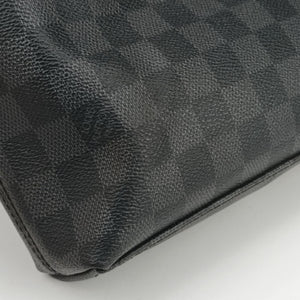Pre-owned Louis Vuitton Porte Documents Jour Noir Damier Graphite N48224 shoulderbag | stylenewstar