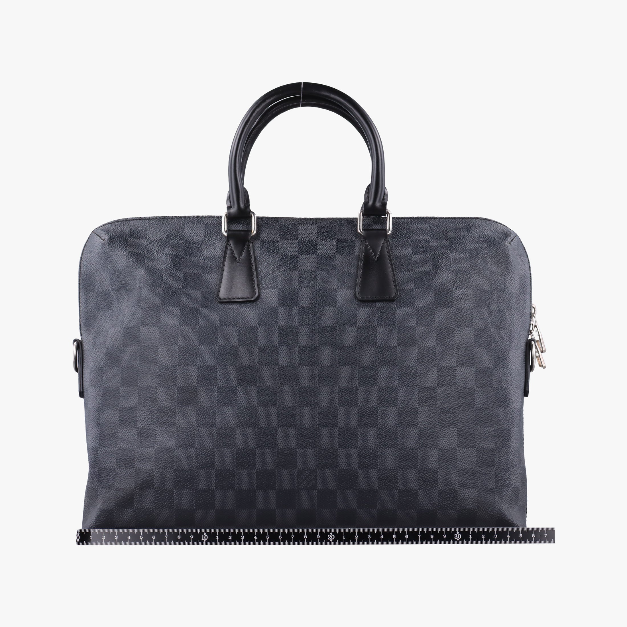 Pre-owned Louis Vuitton Porte Documents Jour Noir Damier Graphite N48224 shoulderbag | stylenewstar