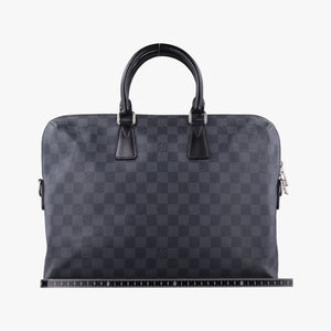 Pre-owned Louis Vuitton Porte Documents Jour Noir Damier Graphite N48224 shoulderbag | stylenewstar