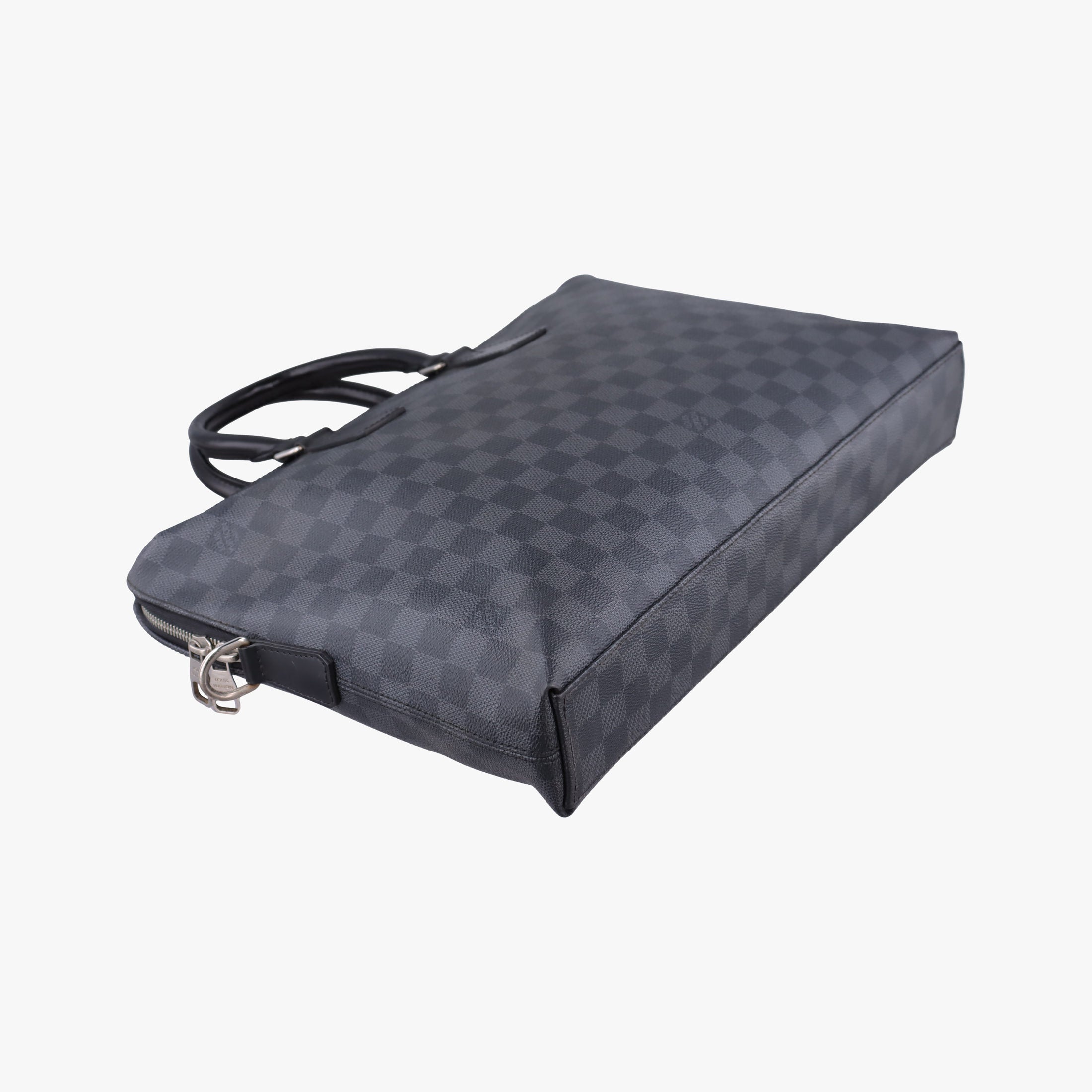 Pre-owned Louis Vuitton Porte Documents Jour Noir Damier Graphite N48224 shoulderbag | stylenewstar