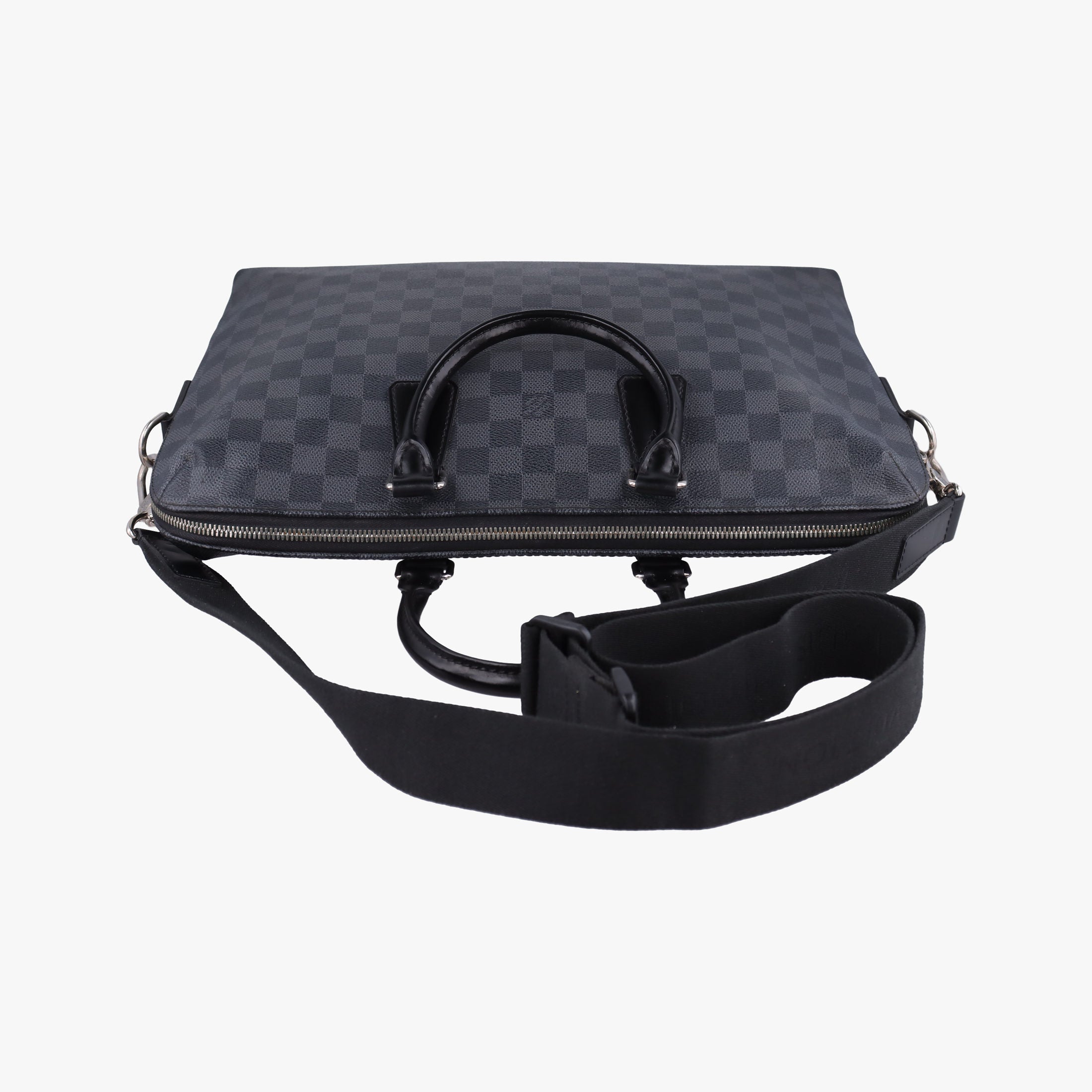 Pre-owned Louis Vuitton Porte Documents Jour Noir Damier Graphite N48224 shoulderbag | stylenewstar