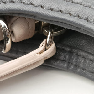 Pre-owned Christian Dior granville Gray × Pink lambskin  shoulderbag | stylenewstar