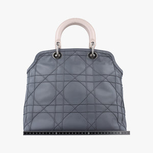 Pre-owned Christian Dior granville Gray × Pink lambskin  shoulderbag | stylenewstar