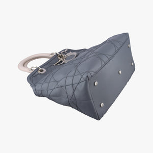 Pre-owned Christian Dior granville Gray × Pink lambskin  shoulderbag | stylenewstar