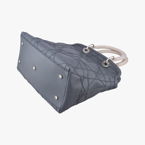 Pre-owned Christian Dior granville Gray × Pink lambskin  shoulderbag | stylenewstar
