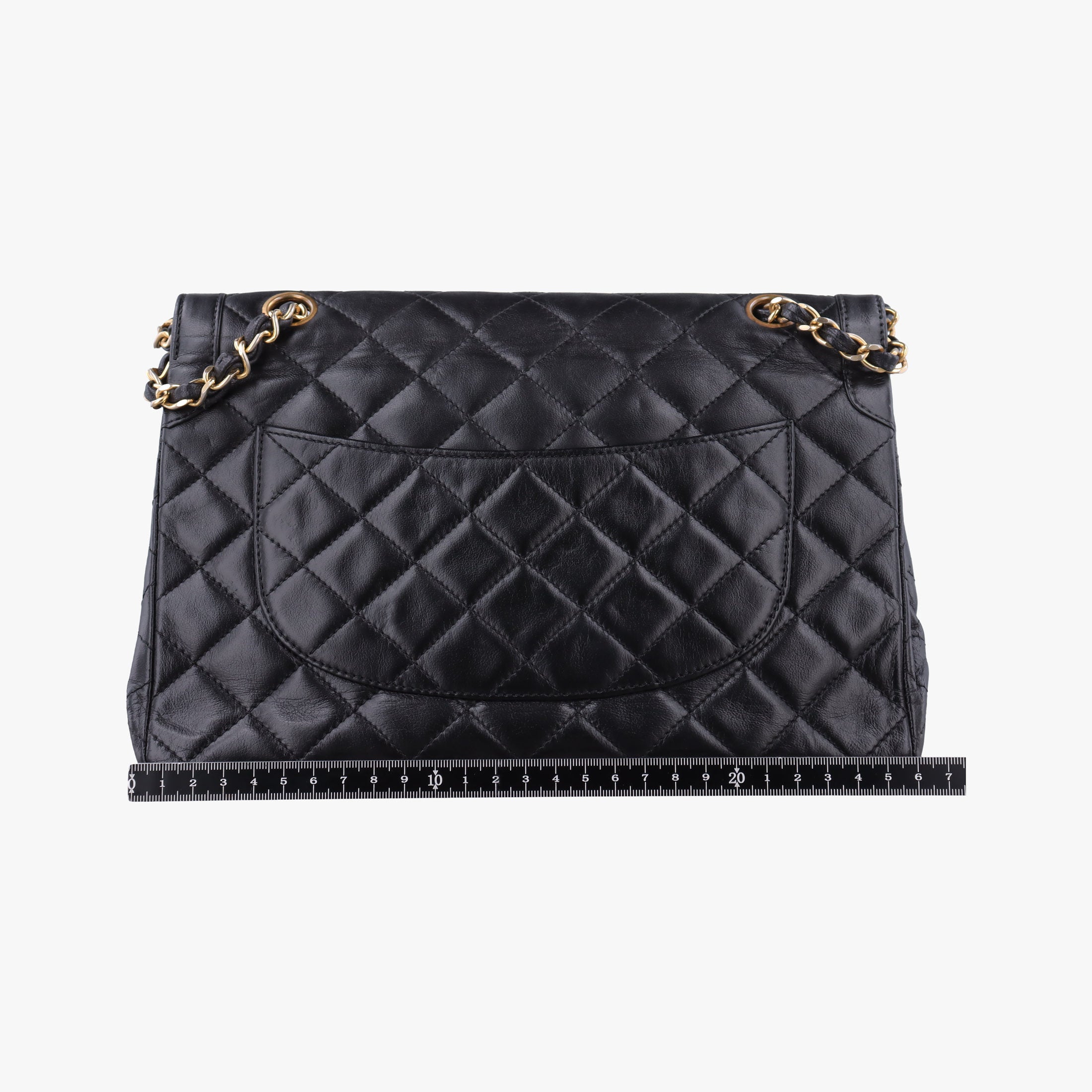 Vintage Chanel Matelasse W Flap Chain Black lambskin  shoulderbag | stylenewstar