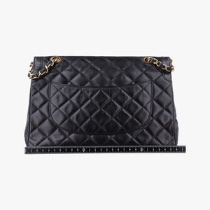 Vintage Chanel Matelasse W Flap Chain Black lambskin  shoulderbag | stylenewstar