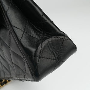 Vintage Chanel Matelasse W Flap Chain Black lambskin  shoulderbag | stylenewstar