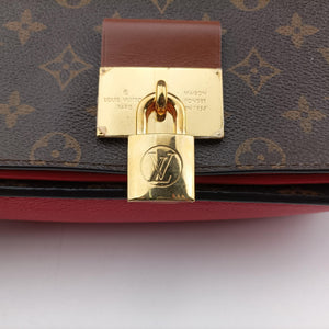 Pre-owned Louis Vuitton VaugirardPM Brown × Coquelicot Monogram Canvas×calf leather M44548 shoulderbag | stylenewstar