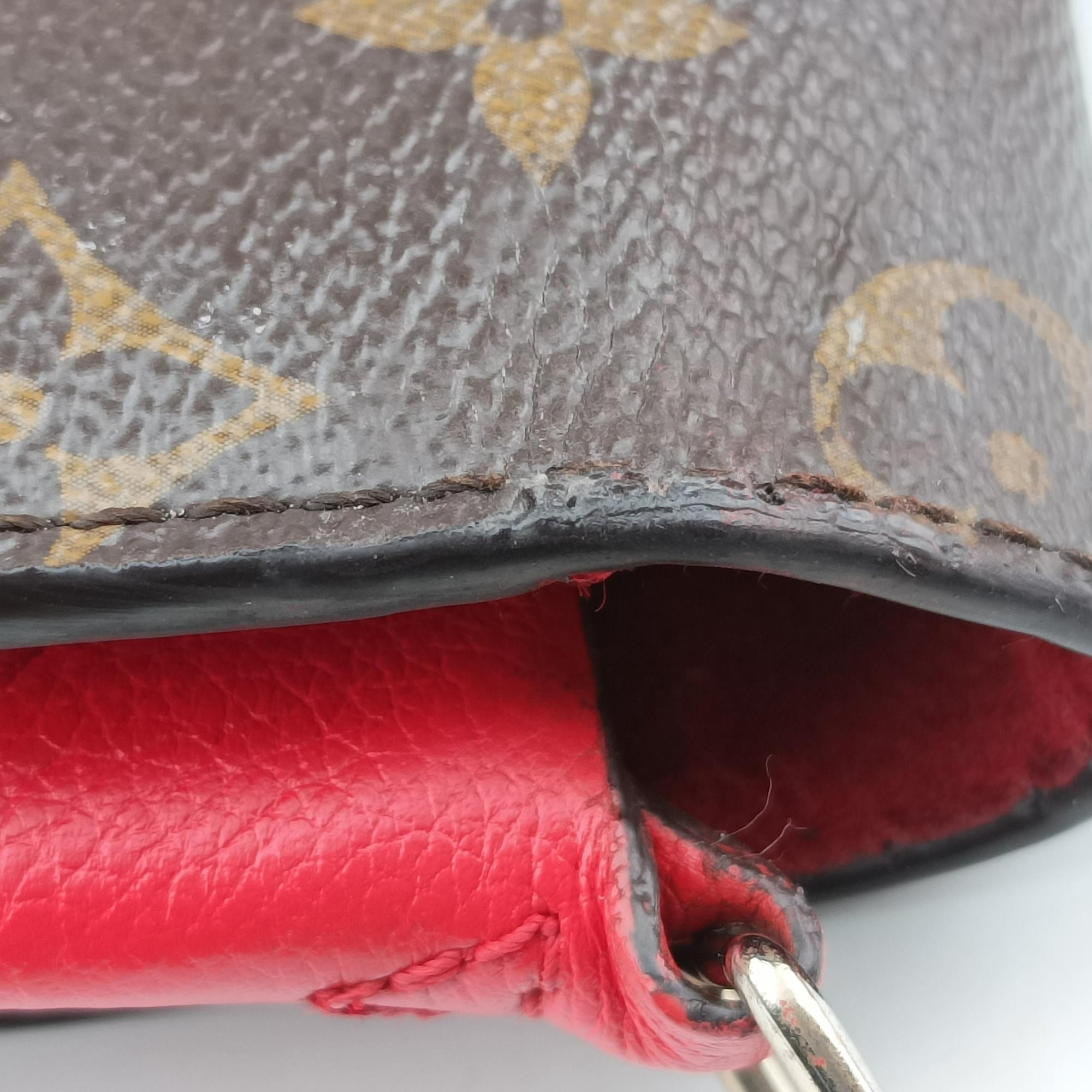 Pre-owned Louis Vuitton VaugirardPM Brown × Coquelicot Monogram Canvas×calf leather M44548 shoulderbag | stylenewstar