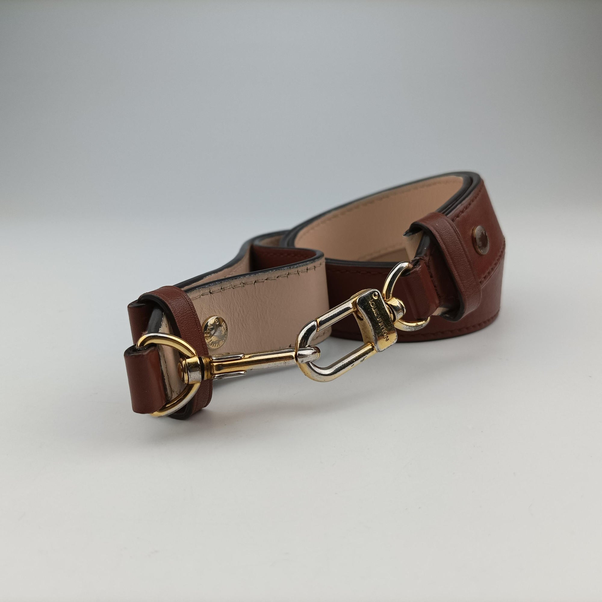 Pre-owned Louis Vuitton VaugirardPM Brown × Coquelicot Monogram Canvas×calf leather M44548 shoulderbag | stylenewstar