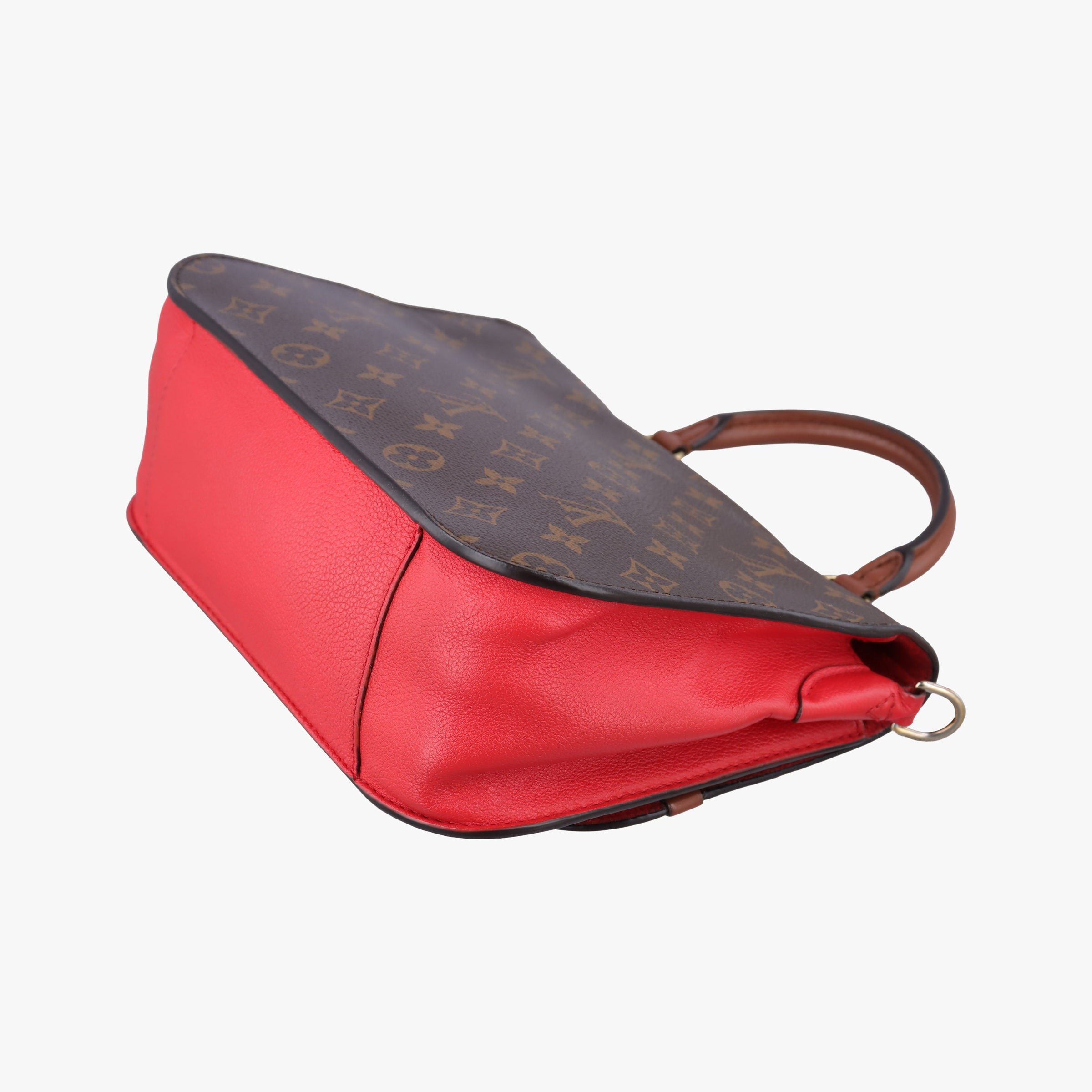 Pre-owned Louis Vuitton VaugirardPM Brown × Coquelicot Monogram Canvas×calf leather M44548 shoulderbag | stylenewstar