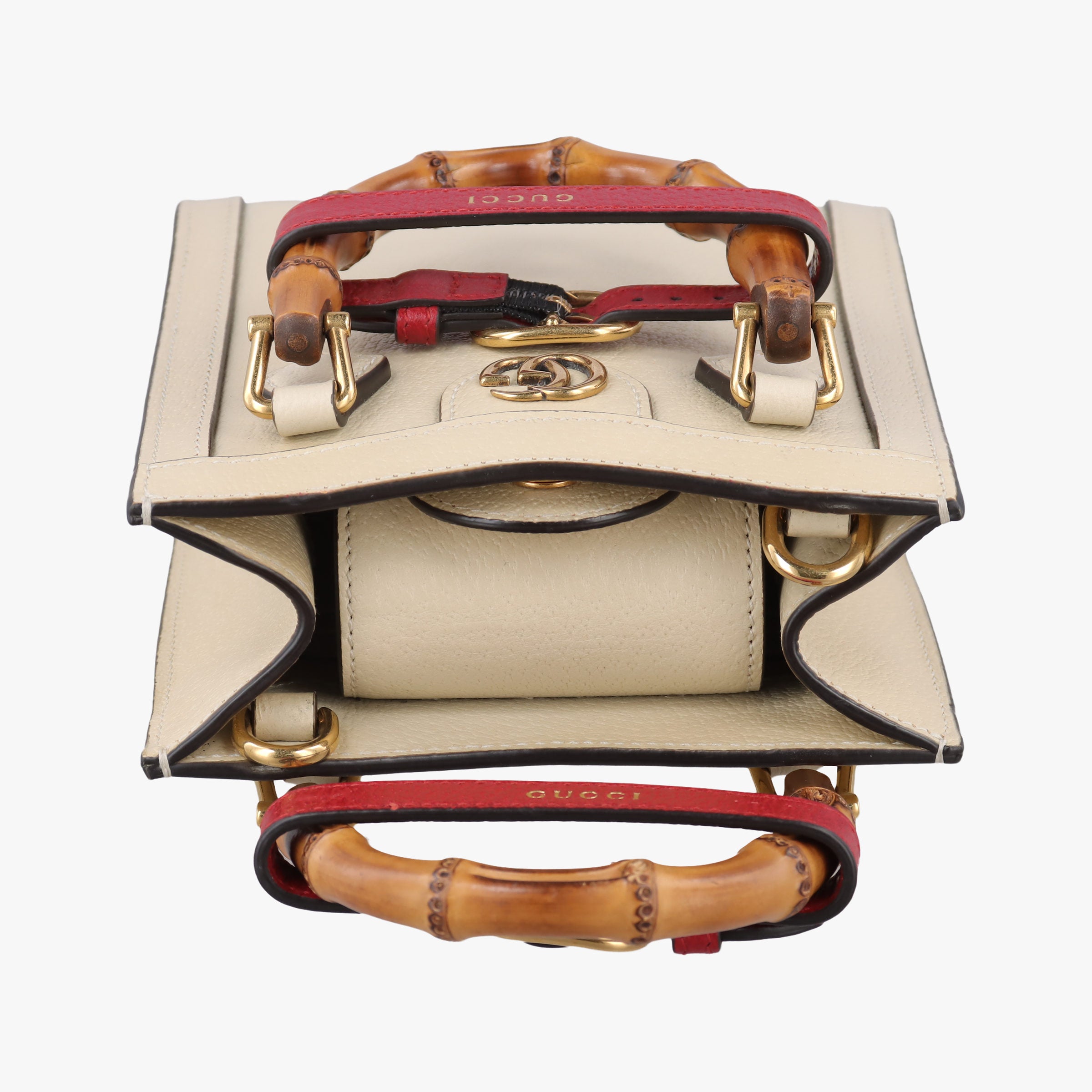 Pre-owned Gucci Diana Bamboo White Leather 739079 shoulderbag | stylenewstar