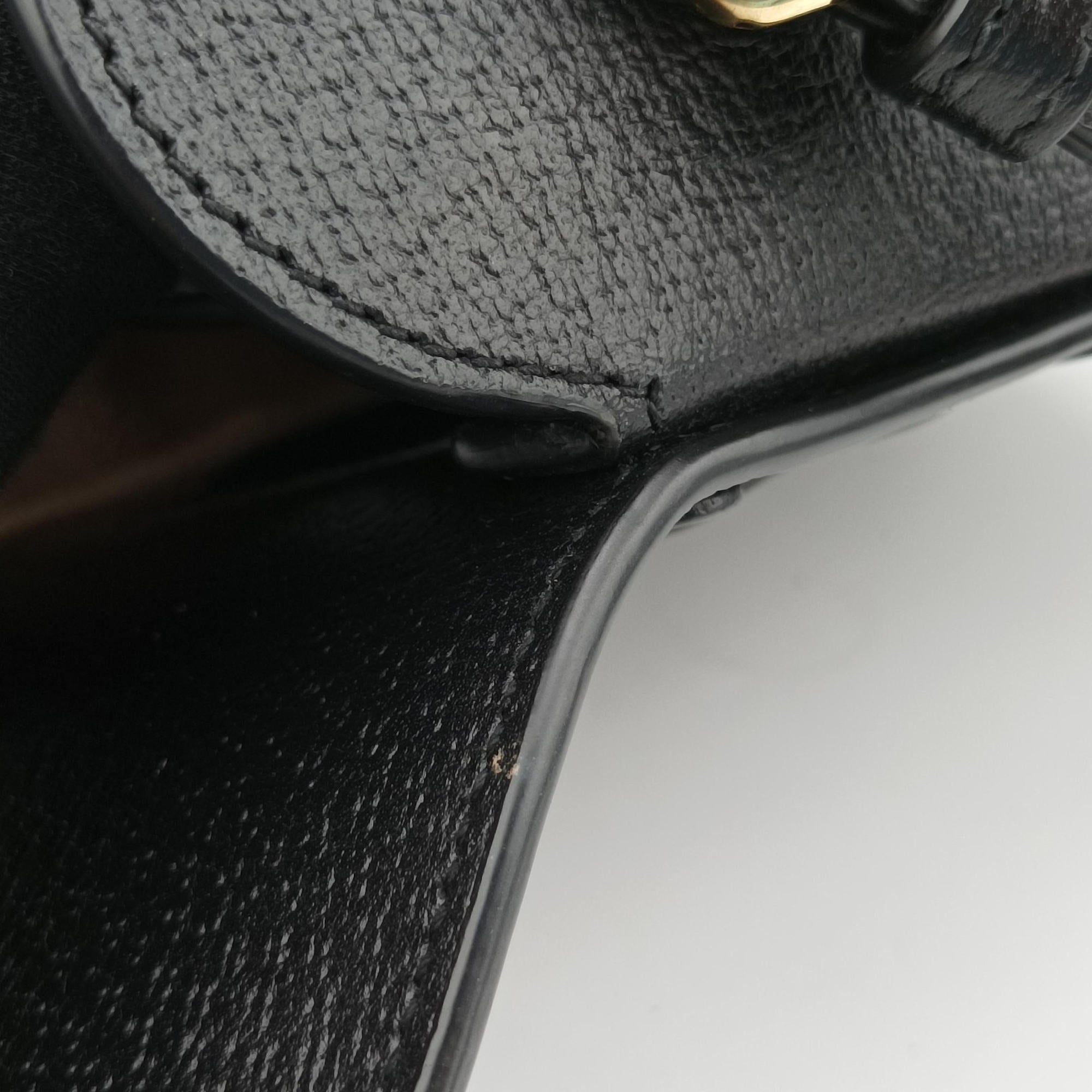 Pre-owned Gucci Horsebit 1955 Black Leather 732302 shoulderbag | stylenewstar