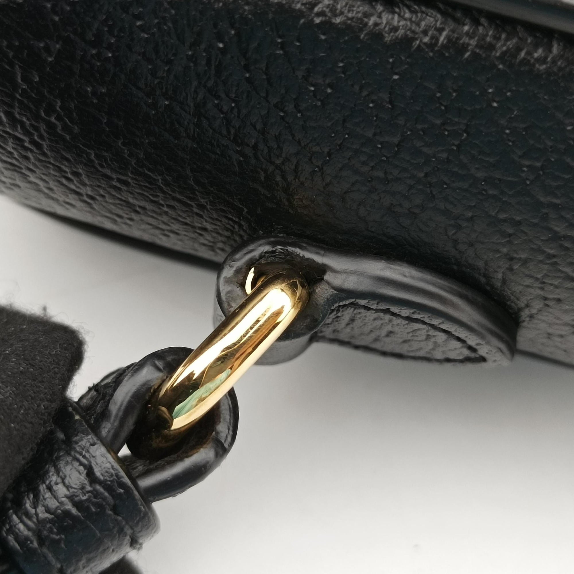 Pre-owned Gucci Horsebit 1955 Black Leather 732302 shoulderbag | stylenewstar