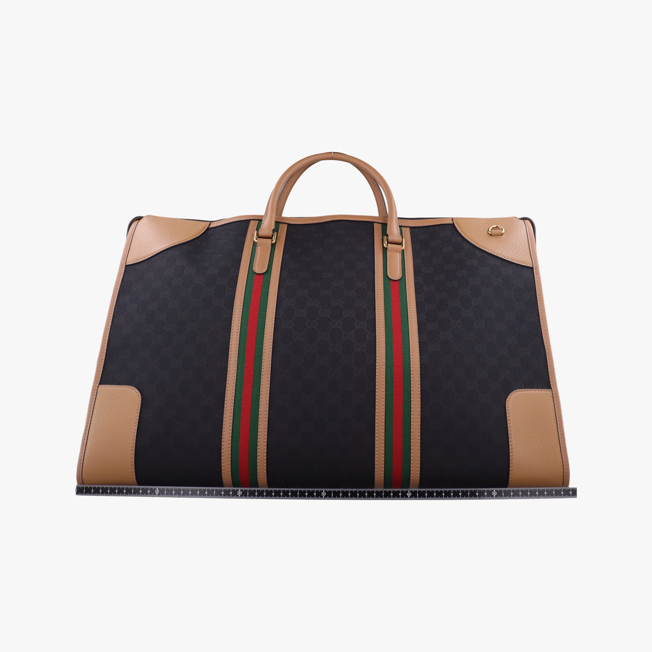 Pre-owned Gucci Ophidia Black × Brown × Multicolor Leather×Canvas 715774 shoulderbag | stylenewstar