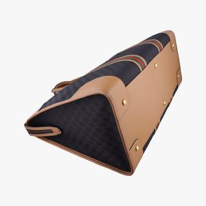 Pre-owned Gucci Ophidia Black × Brown × Multicolor Leather×Canvas 715774 shoulderbag | stylenewstar