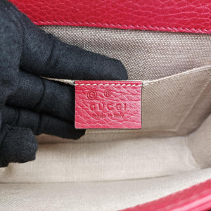 Pre-owned Gucci Interlocking G Red Leather 510304 shoulderbag | stylenewstar