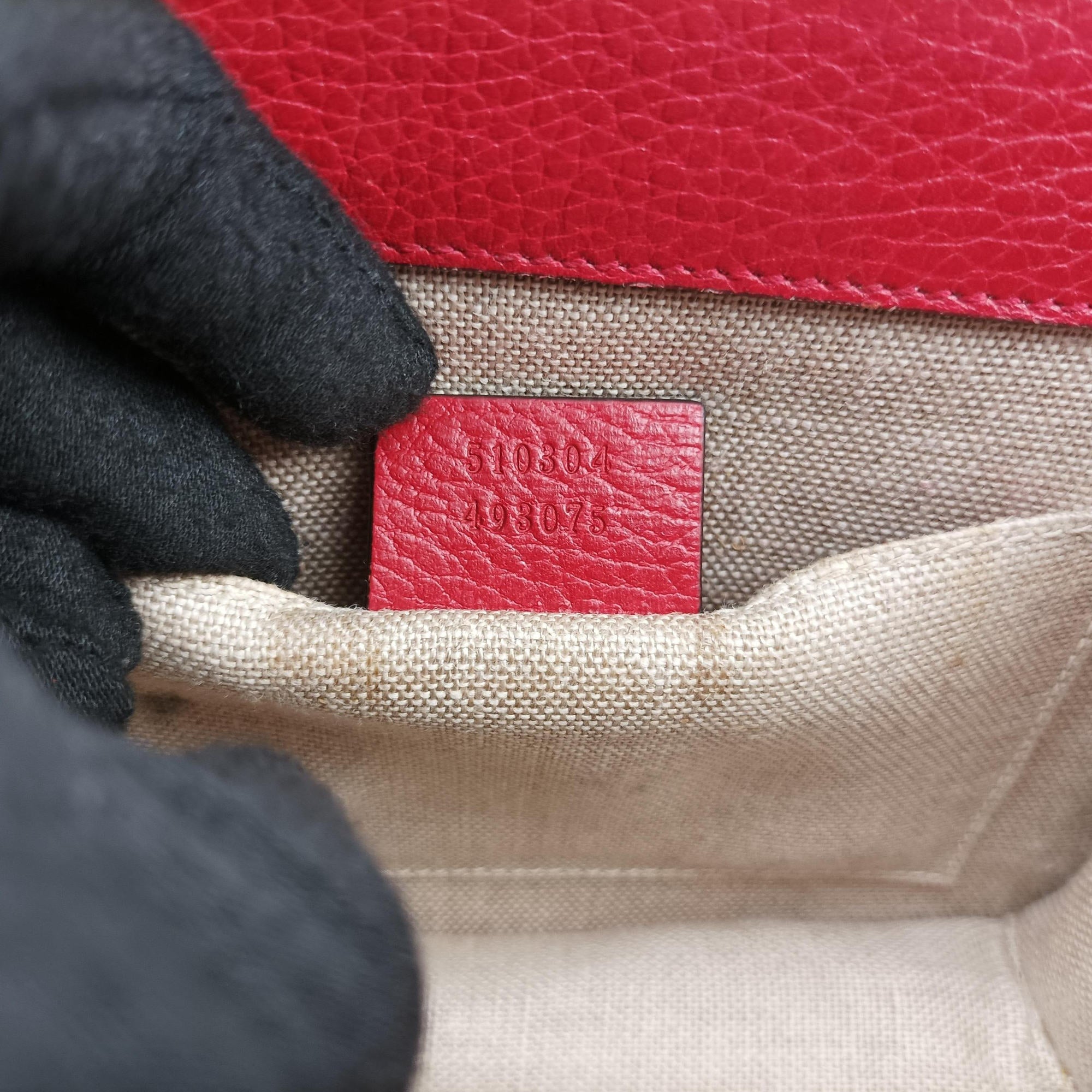 Pre-owned Gucci Interlocking G Red Leather 510304 shoulderbag | stylenewstar