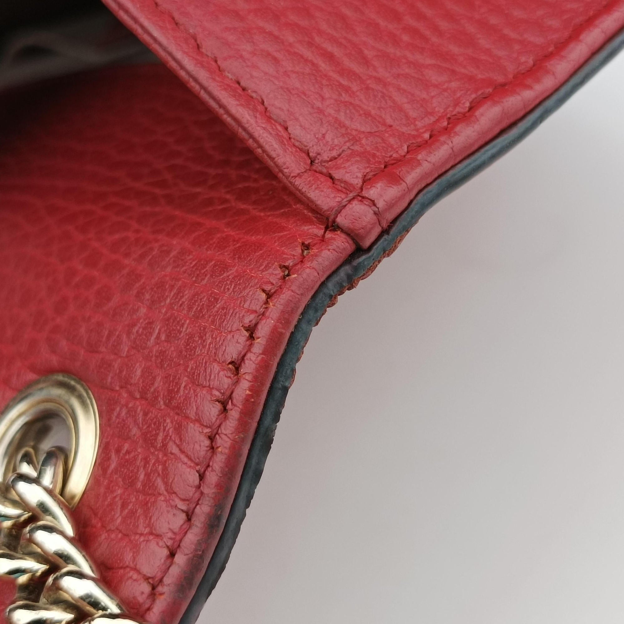 Pre-owned Gucci Interlocking G Red Leather 510304 shoulderbag | stylenewstar
