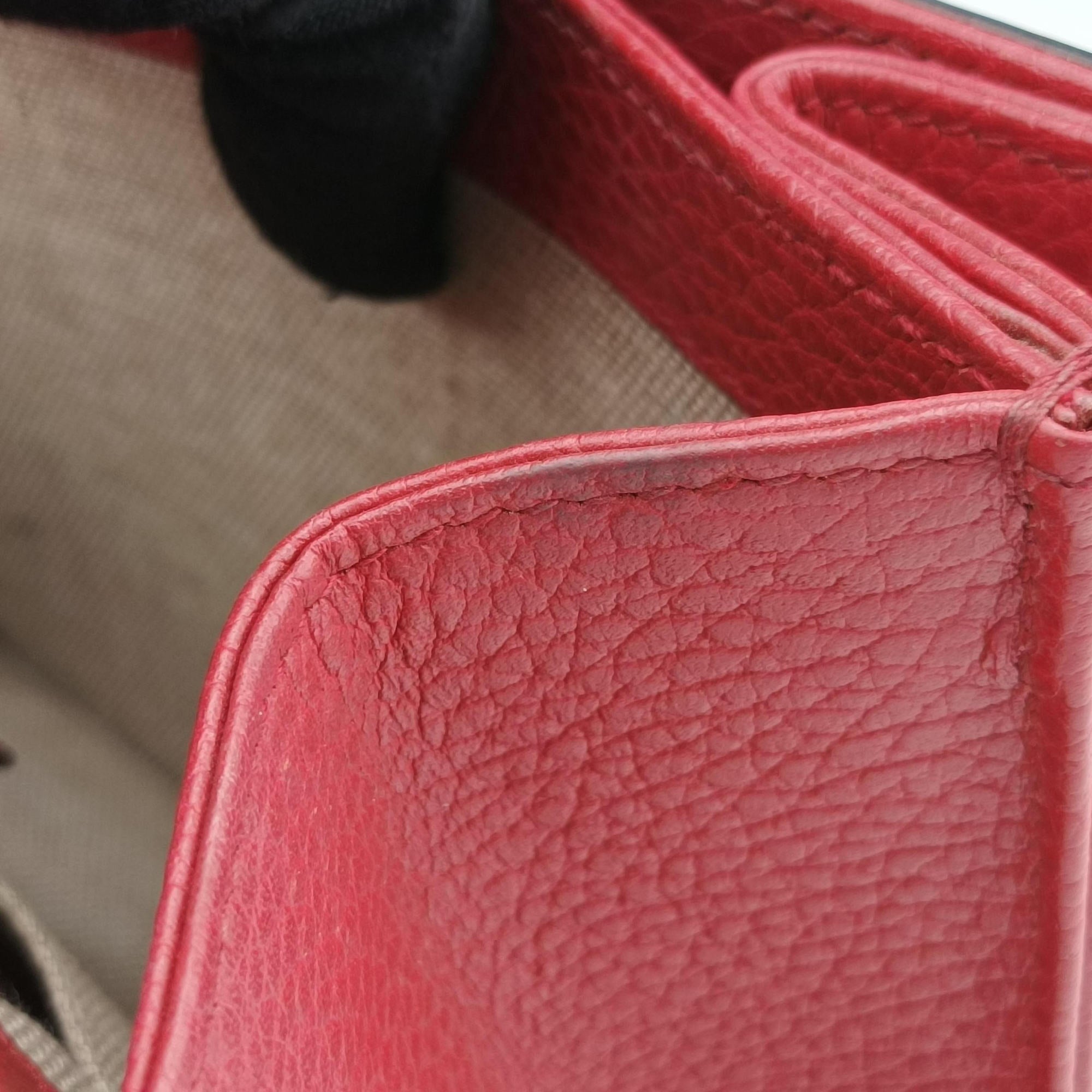 Pre-owned Gucci Interlocking G Red Leather 510304 shoulderbag | stylenewstar