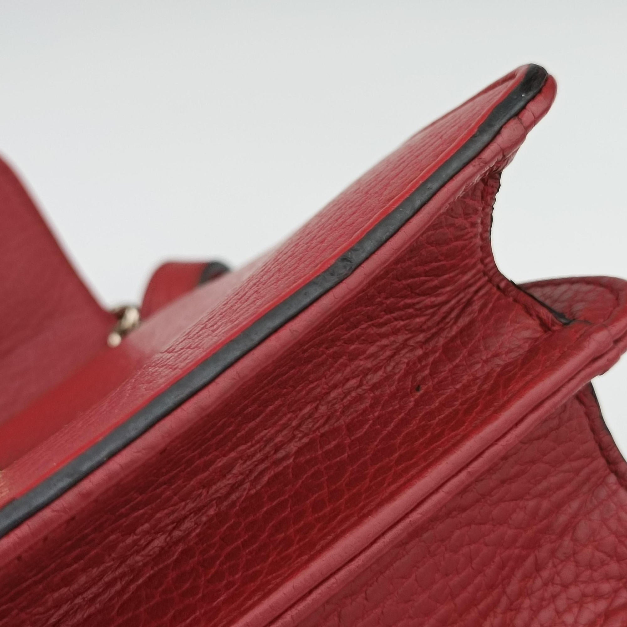 Pre-owned Gucci Interlocking G Red Leather 510304 shoulderbag | stylenewstar