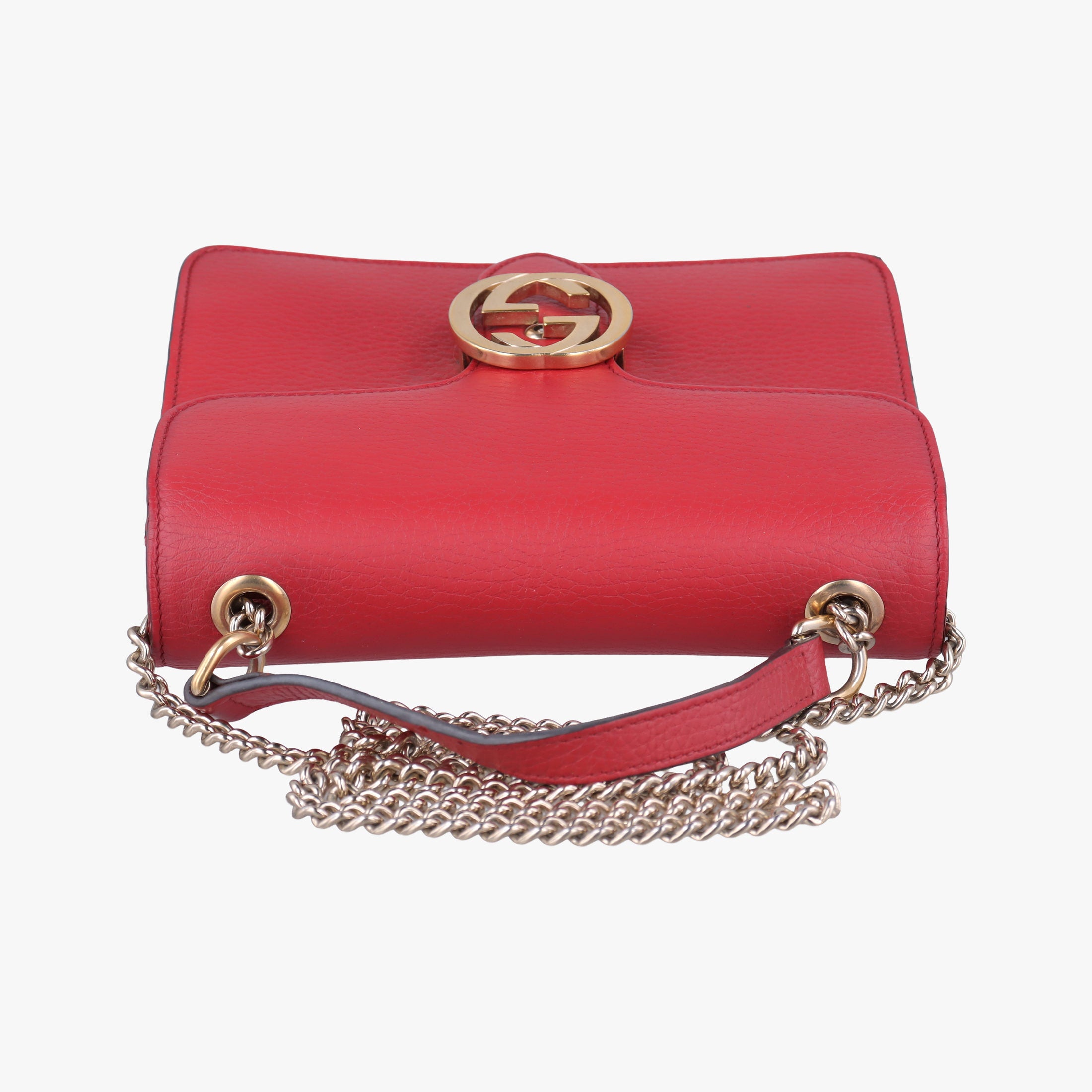 Pre-owned Gucci Interlocking G Red Leather 510304 shoulderbag | stylenewstar