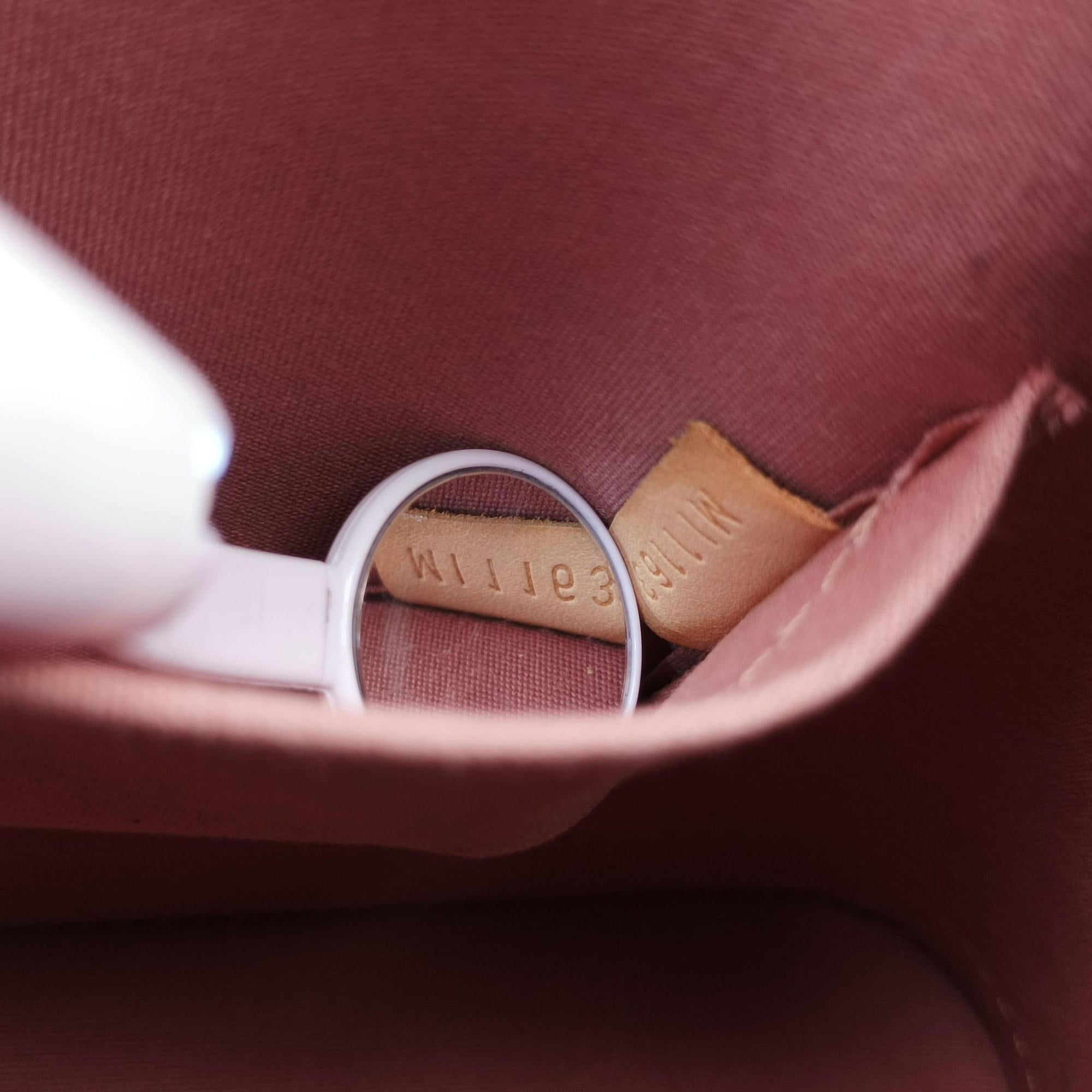 Secondhand Louis Vuitton Alma BB Rose Velours Vernis M91585 shoulderbag | stylenewstar