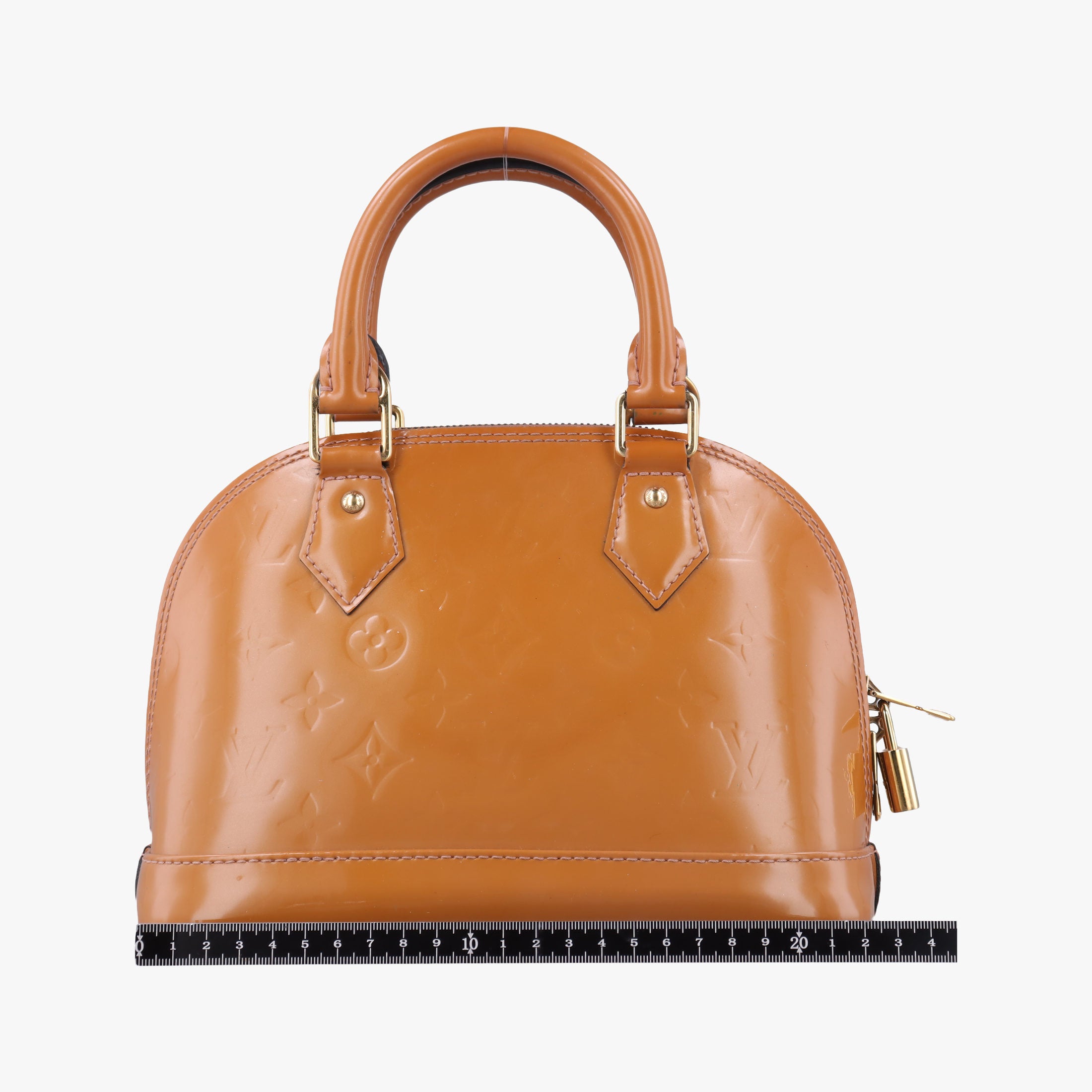 Secondhand Louis Vuitton Alma BB Rose Velours Vernis M91585 shoulderbag | stylenewstar