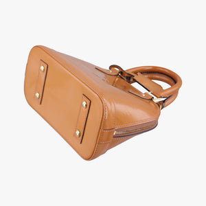 Secondhand Louis Vuitton Alma BB Rose Velours Vernis M91585 shoulderbag | stylenewstar