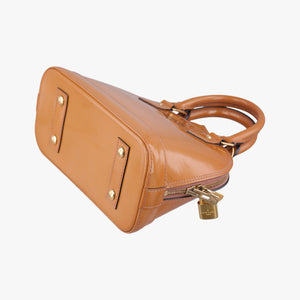 Secondhand Louis Vuitton Alma BB Rose Velours Vernis M91585 shoulderbag | stylenewstar