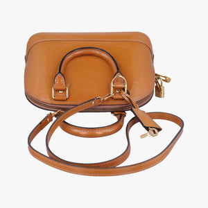 Secondhand Louis Vuitton Alma BB Rose Velours Vernis M91585 shoulderbag | stylenewstar