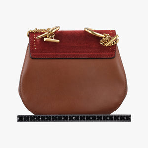 Pre-owned Chloe DREW Red × Brown Leather×Suede  shoulderbag | stylenewstar