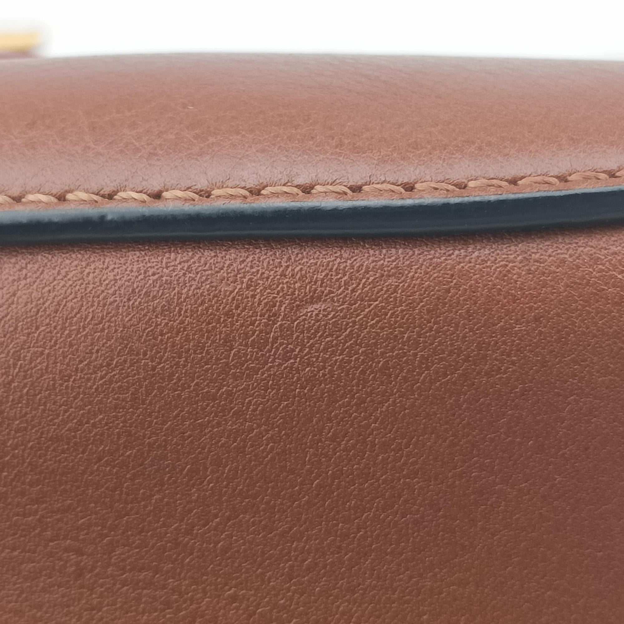 Pre-owned Chloe DREW Red × Brown Leather×Suede  shoulderbag | stylenewstar