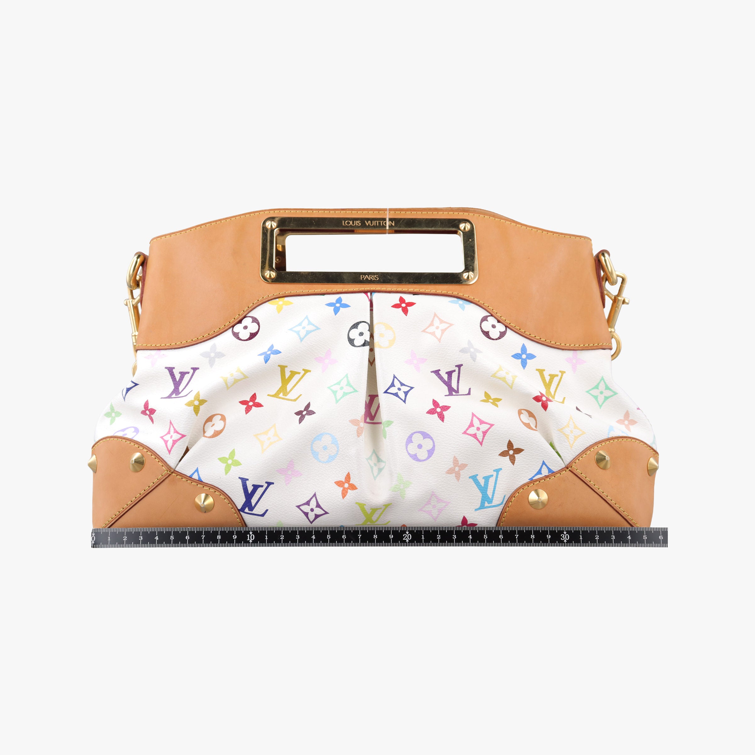 Pre-owned Louis Vuitton JUDY MM white Monogram Multicolor M40255 shoulderbag | stylenewstar