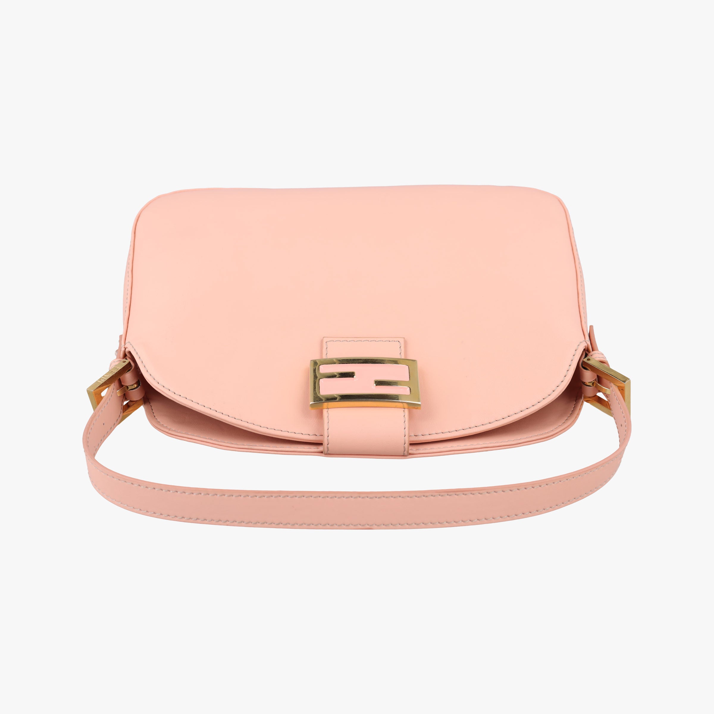 Pre-owned Fendi Mamma Baguette Pink Leather 26725 shoulderbag | stylenewstar