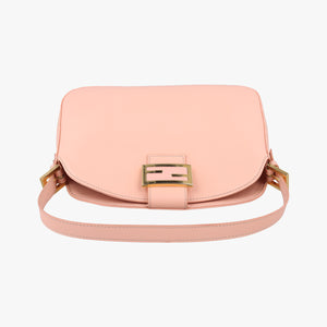 Pre-owned Fendi Mamma Baguette Pink Leather 26725 shoulderbag | stylenewstar