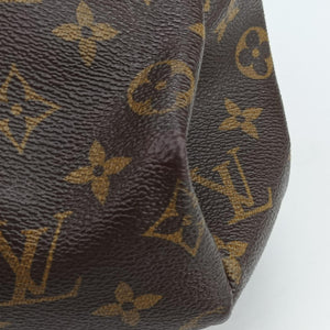 Pre-owned Louis Vuitton PALLAS Brown×Noir Monogram Canvas×calf leather M41175 handbag | stylenewstar