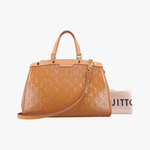 Pre-owned Louis Vuitton Brea MM Beige Poodle Vernis M91755 shoulderbag | stylenewstar
