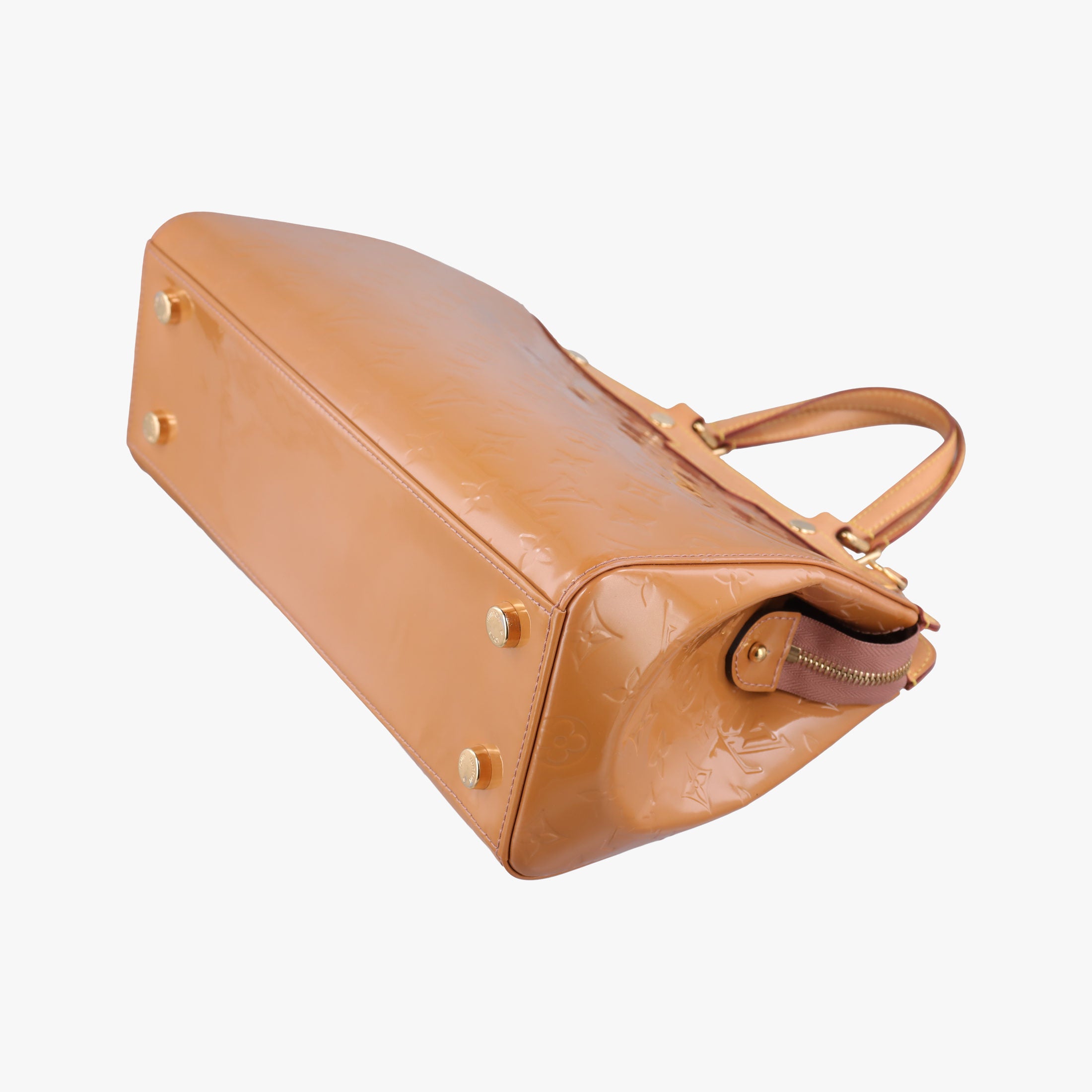 Pre-owned Louis Vuitton Brea MM Beige Poodle Vernis M91755 shoulderbag | stylenewstar