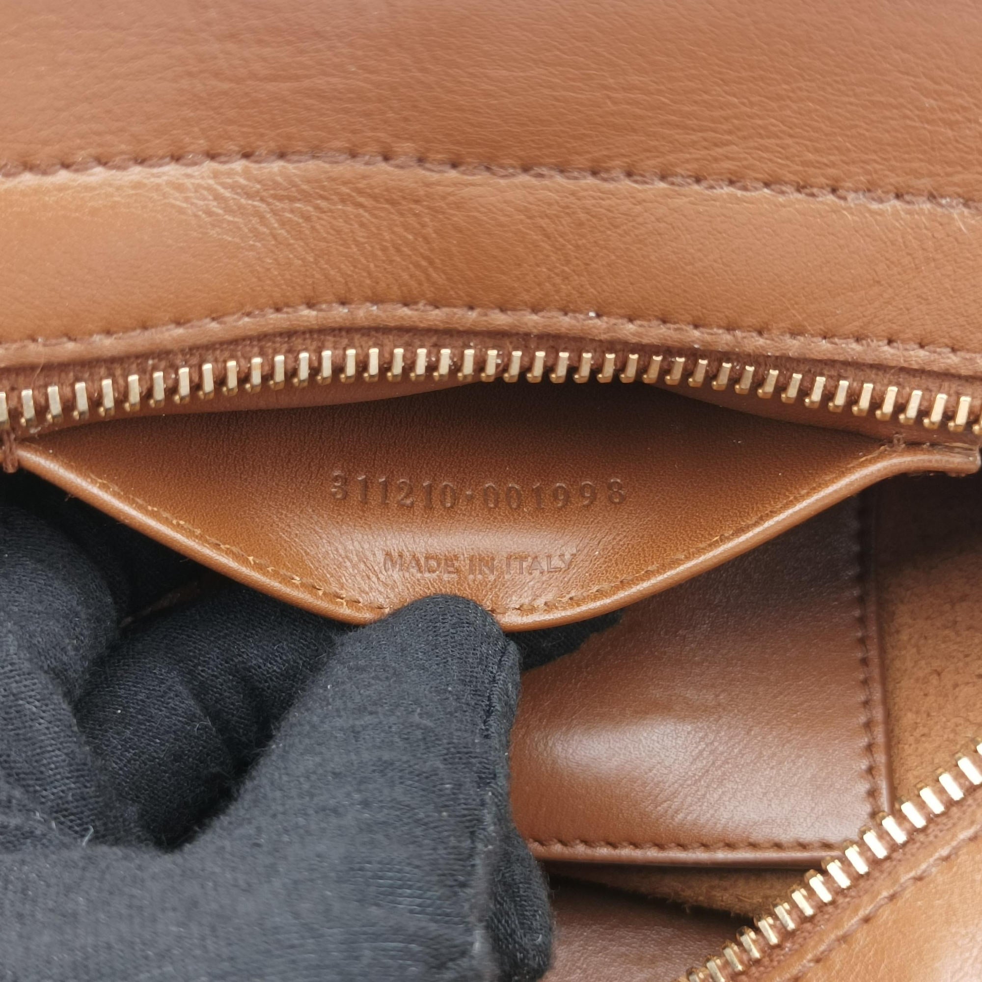 Pre-owned Yves Saint Laurent Y Ligne Petit Cabas Brown Leather 311210 shoulderbag | stylenewstar