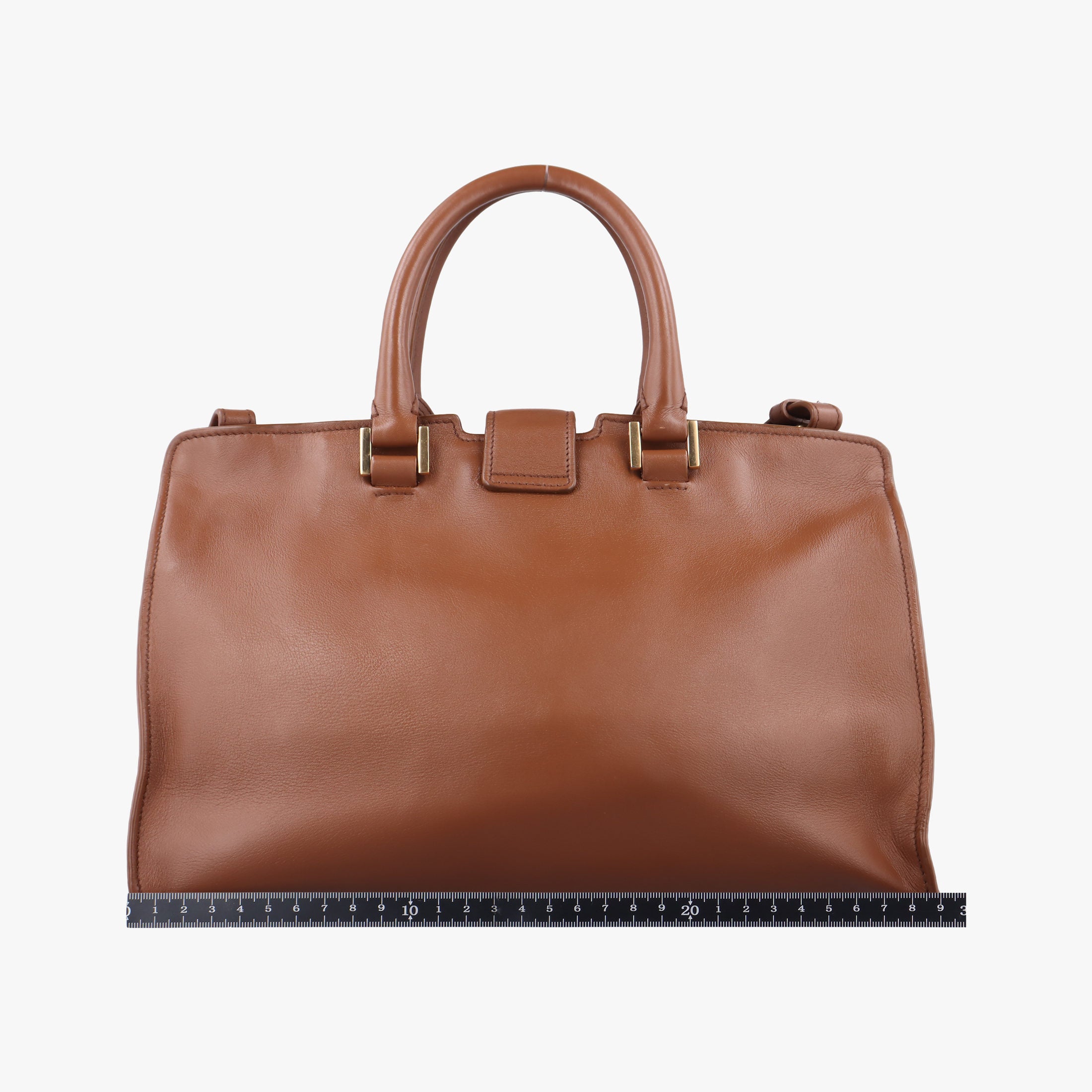 Pre-owned Yves Saint Laurent Y Ligne Petit Cabas Brown Leather 311210 shoulderbag | stylenewstar