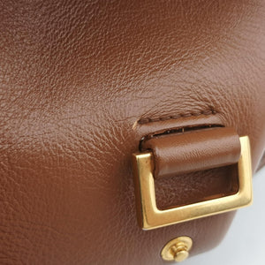 Pre-owned Yves Saint Laurent Y Ligne Petit Cabas Brown Leather 311210 shoulderbag | stylenewstar