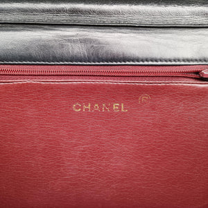 Pre-owned Chanel Matelasse 25 Push Lock Chain Black lambskin A03570 shoulderbag | stylenewstar
